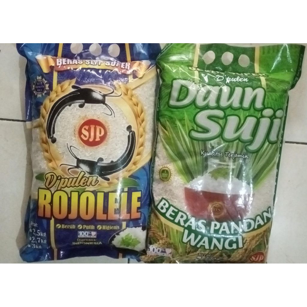 Beras 3Kg Raja lele dan Beras Pandan Wangi Kemasan 3Kg.// Tersedia Instant Surabaya.