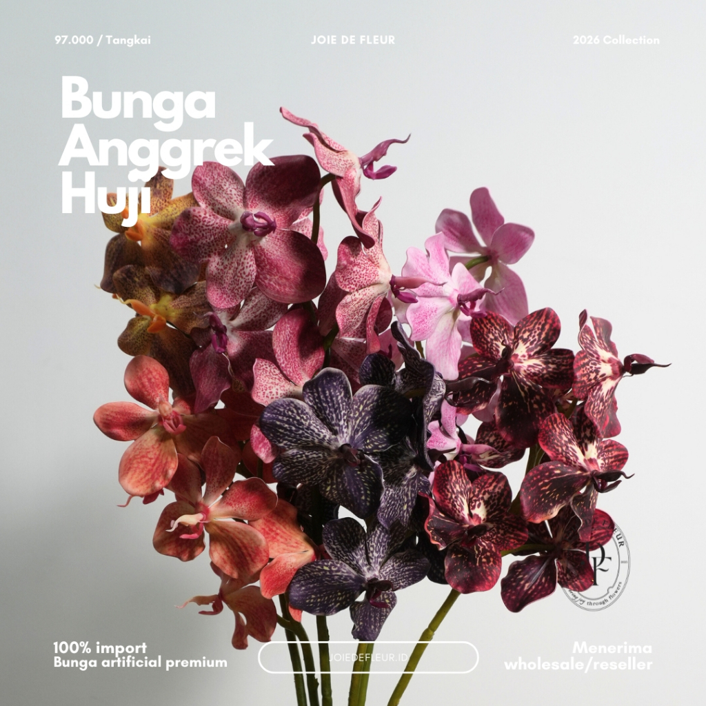 Bunga Anggrek Huji Artificial  Premium Import Murah