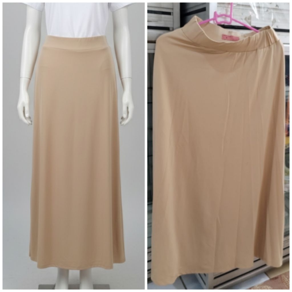 PL Rok Polos Coklat Susu