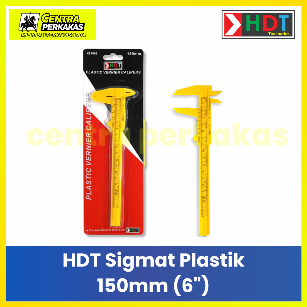 HDT Sigmat Plastik 150mm 6 Inch Jangka Sorong Manual Vernier Caliper Skala Akurat