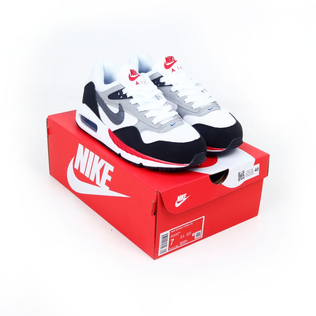 (FTBX) Sepatu Sneakers Nike Air Max Correlate White Black Old Royal