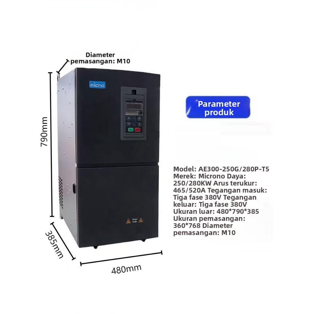 Inverter VFD  micno 250KW Input 3phase 380V Output 3phase 380V