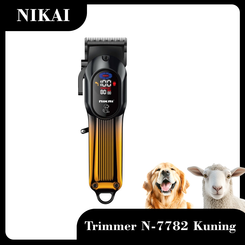 NIKAI N-7782 Alat Cukur Hewan Mesin Cukur Hewan Tanpa Kabel Pet Hair Trimmer Clipper Professional