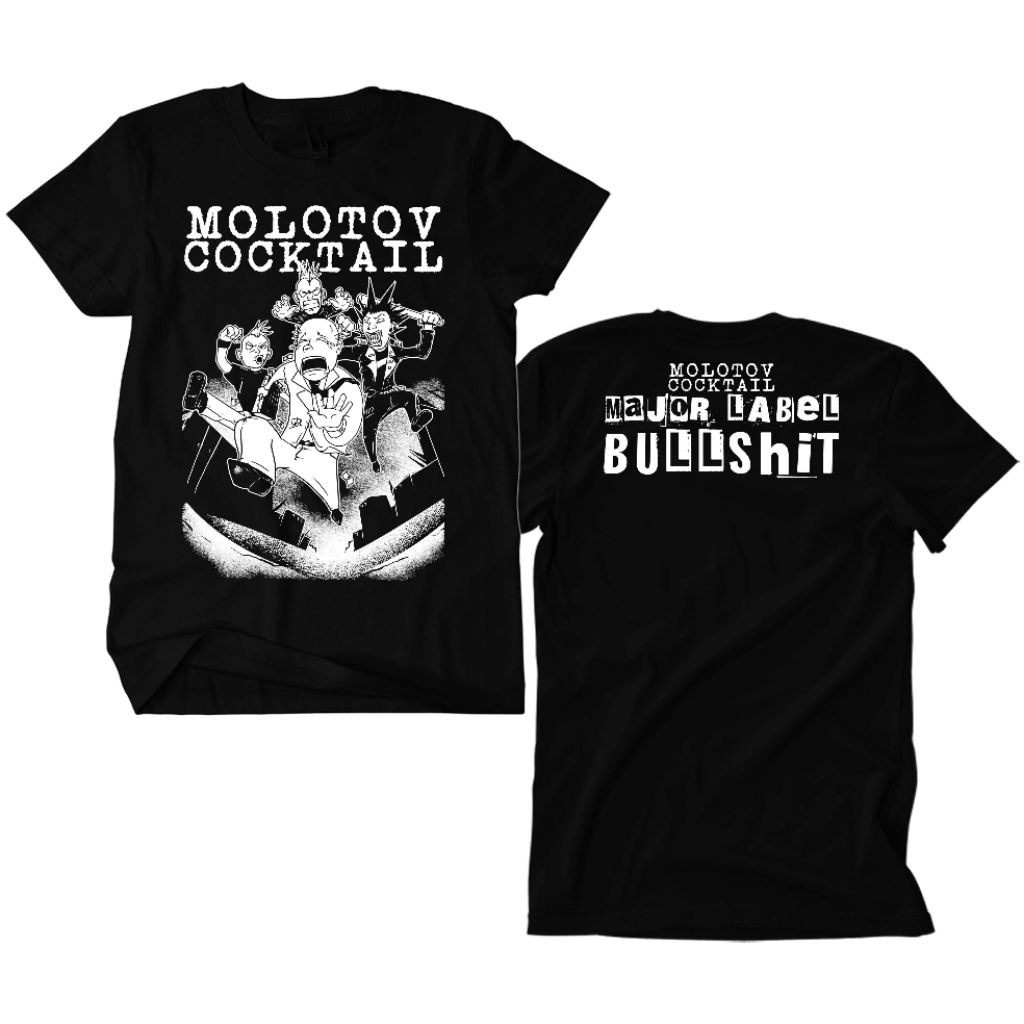 Kaos Band Punk Molotov Cocktail - Bullshit hitam