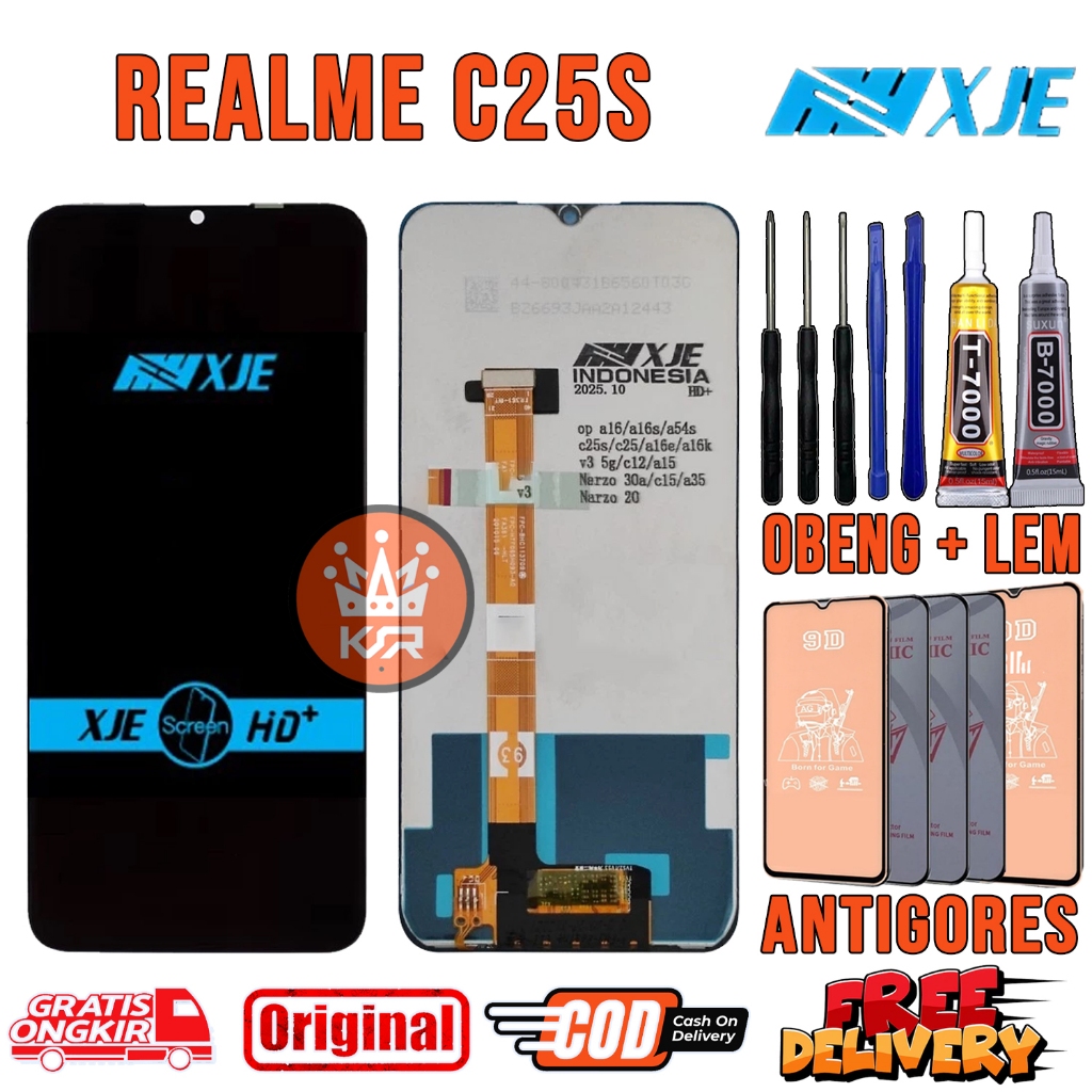 LCD Touchscreen REALME C25S ORI OEM XJE Original Touchscreen Fullset