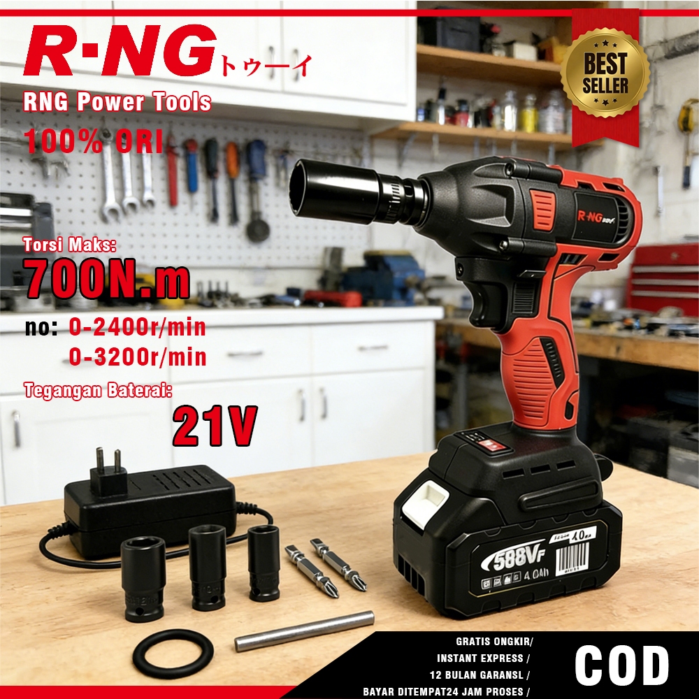 dibuat di Jepang  impact RNG 3500ipm 700nm cordless impact impact wrench impact baterai bor impact
