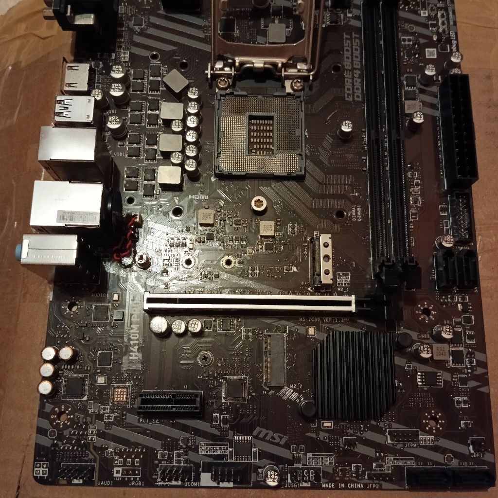 motherboard mobo msi h410m rusak
