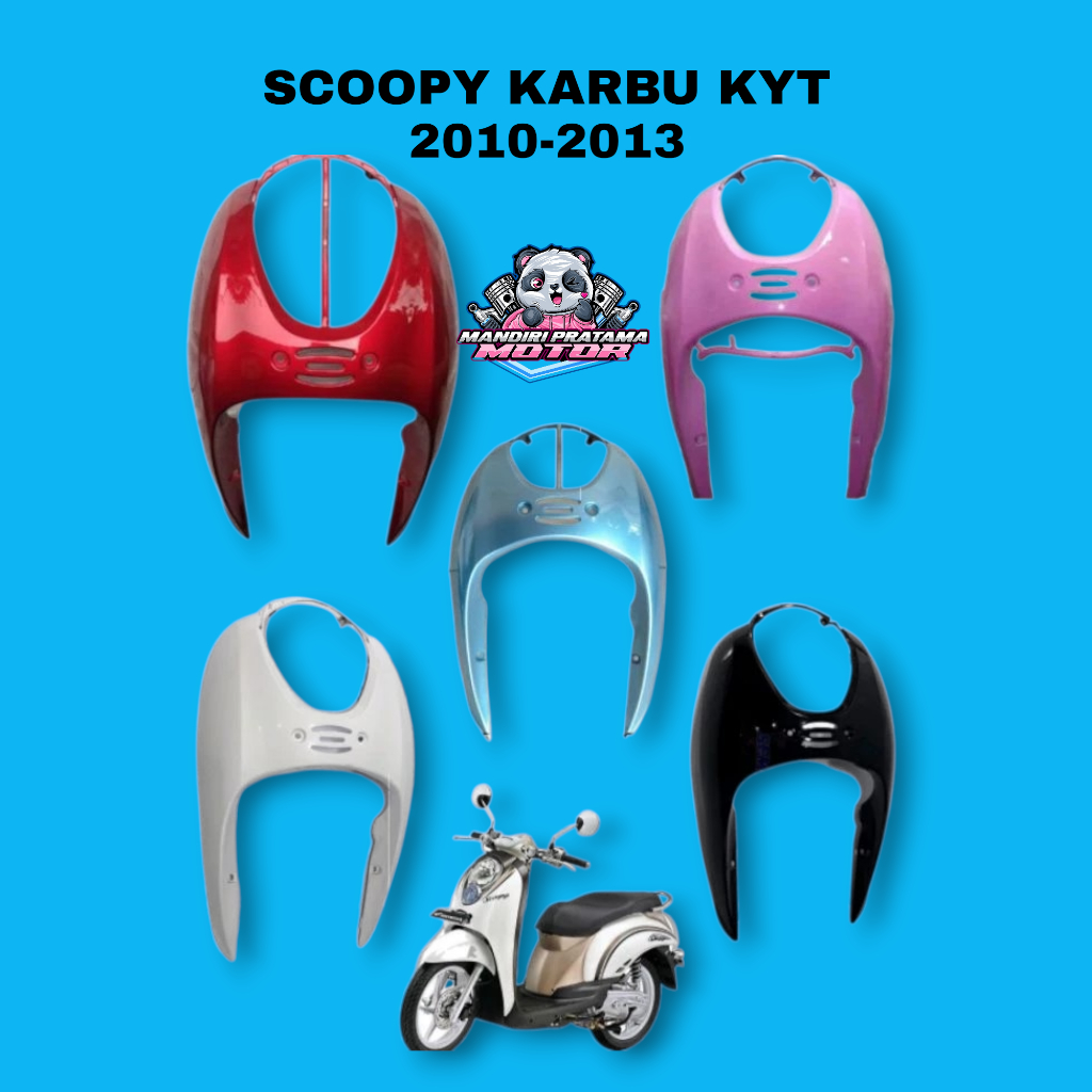 COVER BODY DEPAN TAMENG DEPAN SCOOPY KARBU KYT 2010 2011 2012 2013 HITAM VIOLET TENSHI