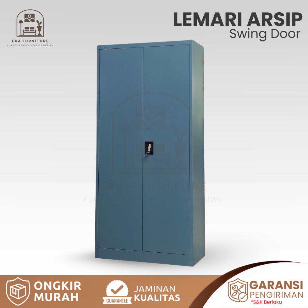 Era Furniture - Lemari Arsip Besi Swing Plat 2 Pintu Lemari Penyimpanan Lemari Kantor Arsip [ ERA BO