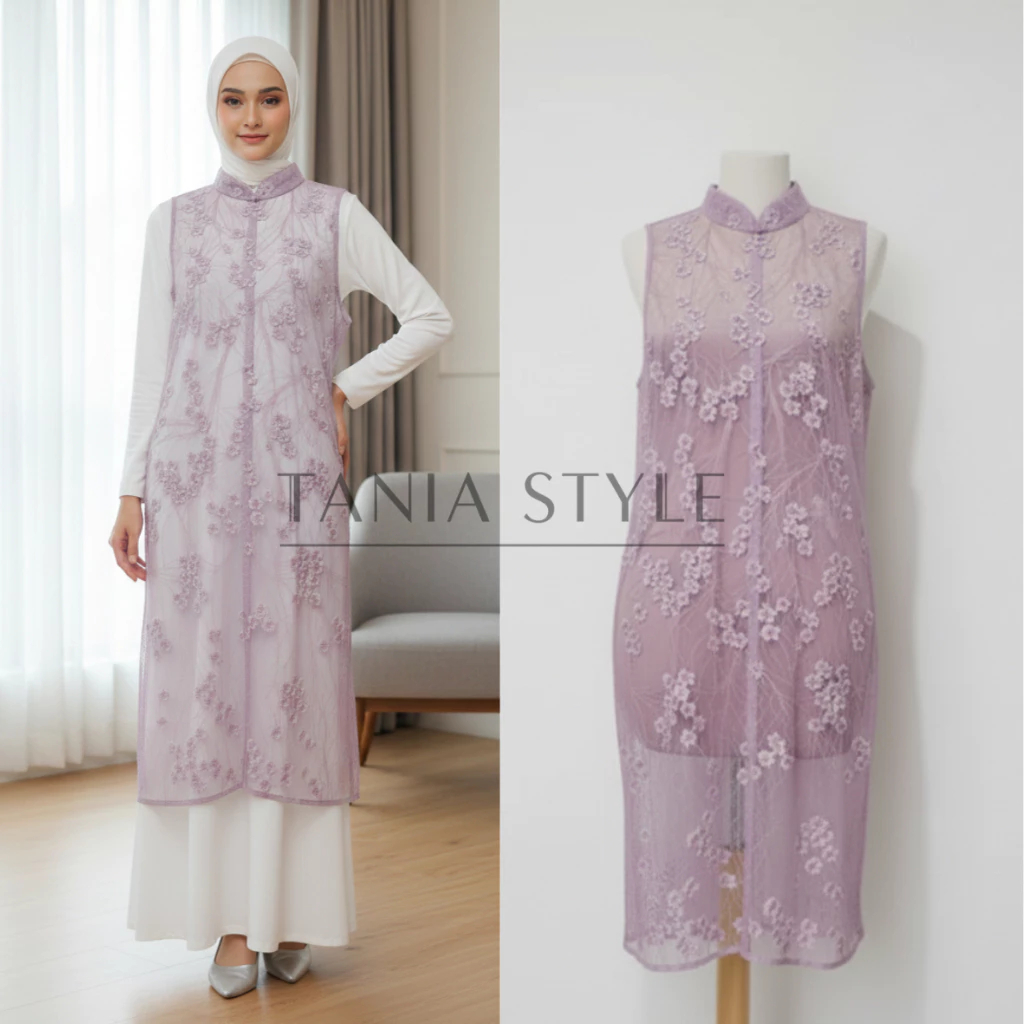 Terbaru Outer Brokat Wanita Premium | Outer Kondangan Elegan | Cardigan Brokat Modern