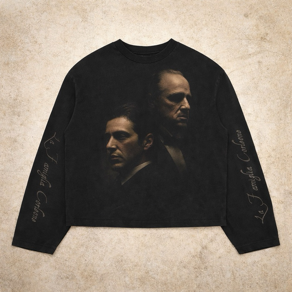 T-Shirt / Tees Bootleg Longsleeve RETROGRADE Godfather Movie Black Colour (NEW) | Kaos The Godfather