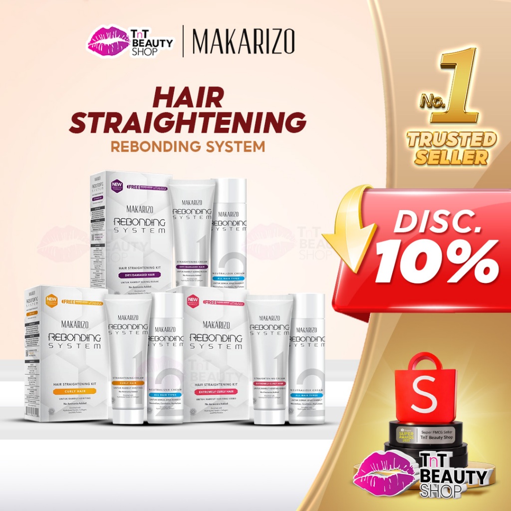 Makarizo Rebonding System Pelurus Rambut Kering Keriting Rusak | TnT Beauty Shop