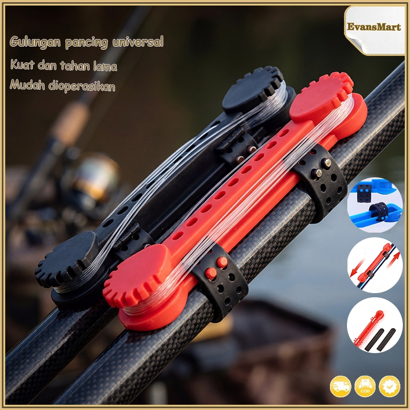 Pelat penggulung joran pancing, gulungan cepat, kartu penggulung senar pancing universal yang dapat 