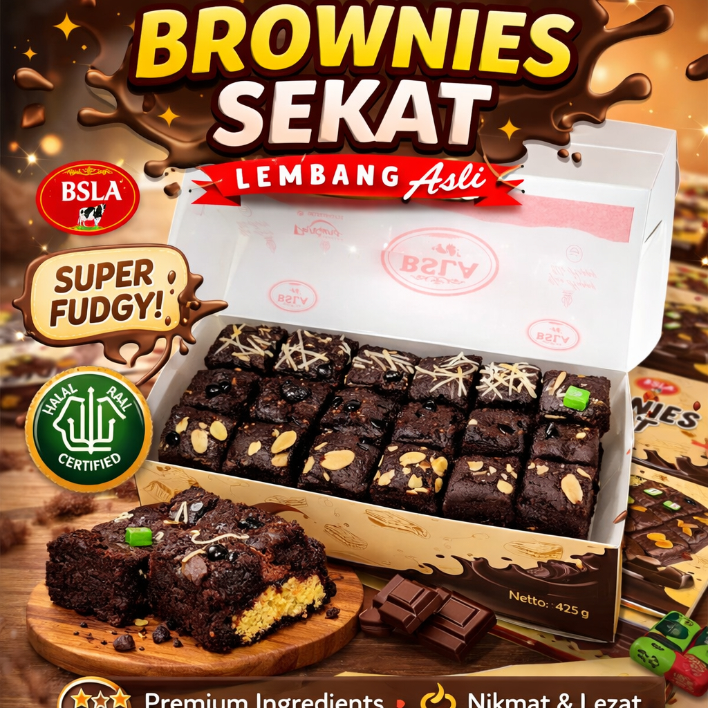 [BSLA] BROWNIES SEKAT FUDGY KHAS LEMBANG