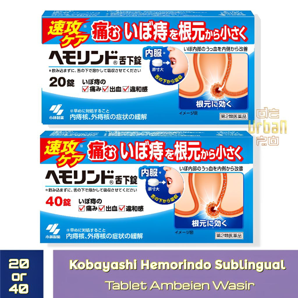 Kobayashi Hemorindo Sublingual Tablet Ambeien Wasir Original Made in Japan