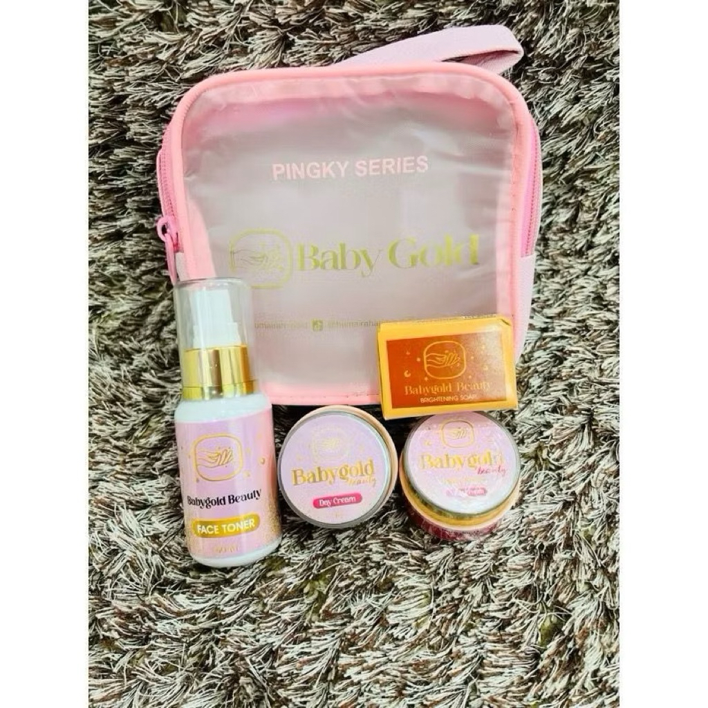 Baby gold cream wajah paket Glow/flek/acne