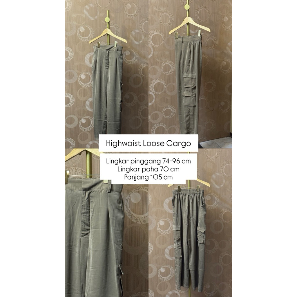 PL Highwaist Loose Pants Cargo