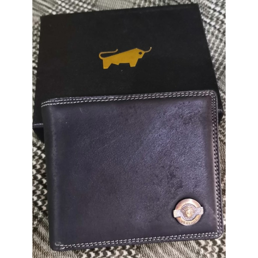 Dompet Kulit Cowok/Pria Versace Premium Original 100% Kulit Asli Desain elegan dan mewah MURAH Berku