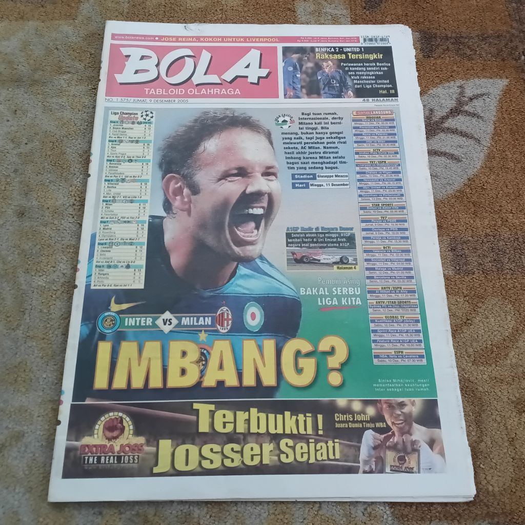 Majalah Tabloid Bola 1575 Jum'at 9 Desember 2005 Imbang