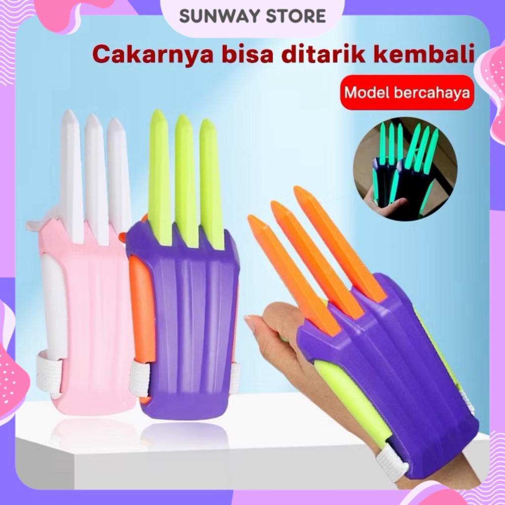 SUNWAYSTORE - Mainan Cakar Tangan Wolverine / Mainan Anak Cakar Wolverine / Claw Wolverine Radish Ca