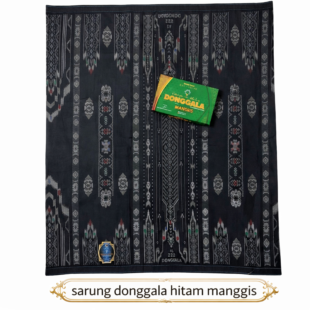 Sarung Donggala a1 222 seri hitam habib abdillah original