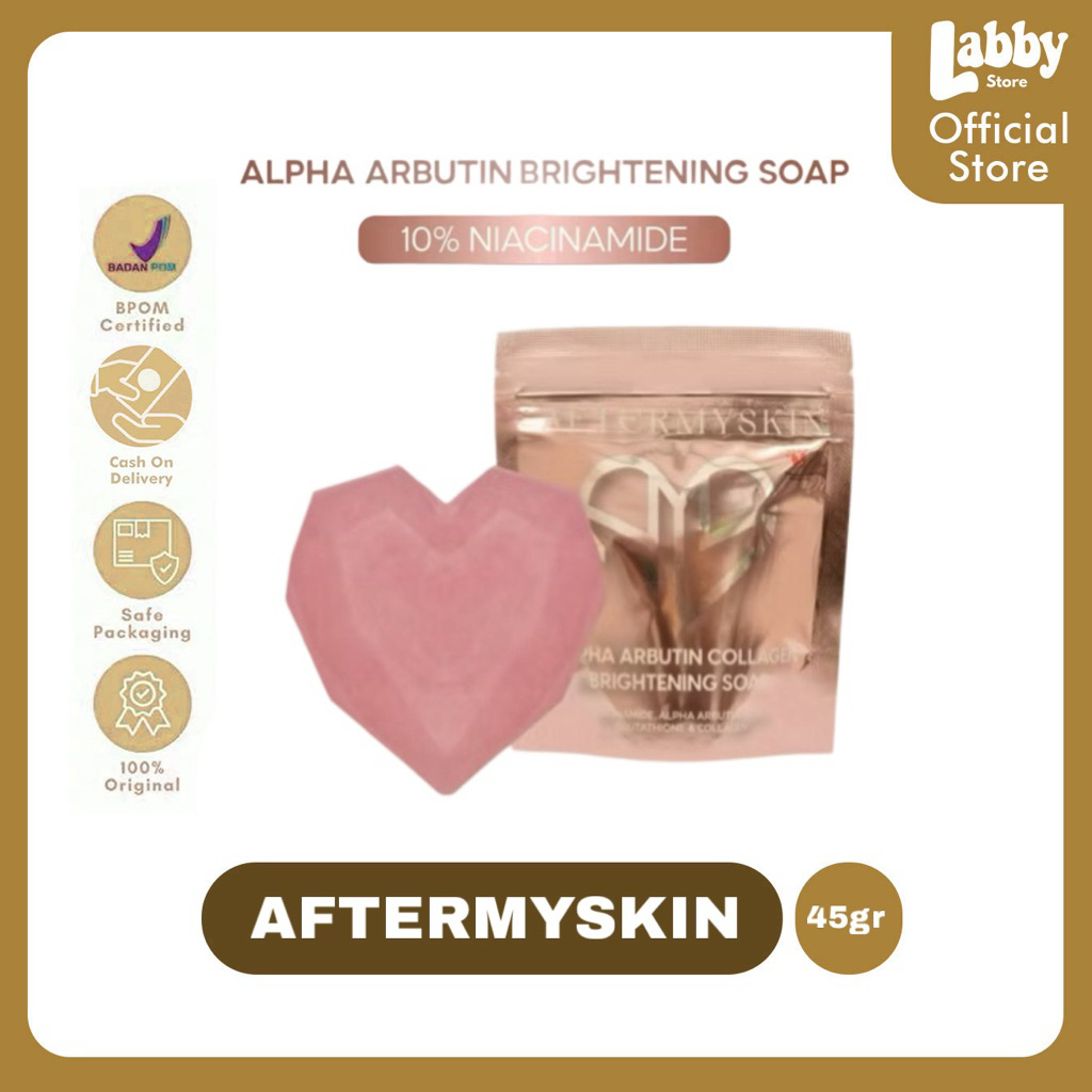 [READY SIAP KIRIM] AFTERSKIN Alpha Arbutin Brightening Soap by Afterskin | Sabun Love Afterskin | AF