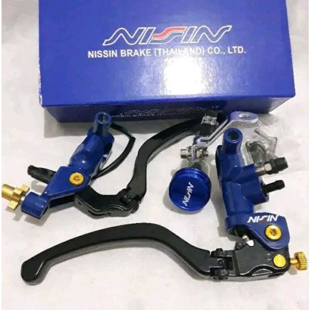 Set Handle Master Rem Nissin Izumi Biru - Desain Sporty, Kompatibel Universal, Pemasangan Mudah