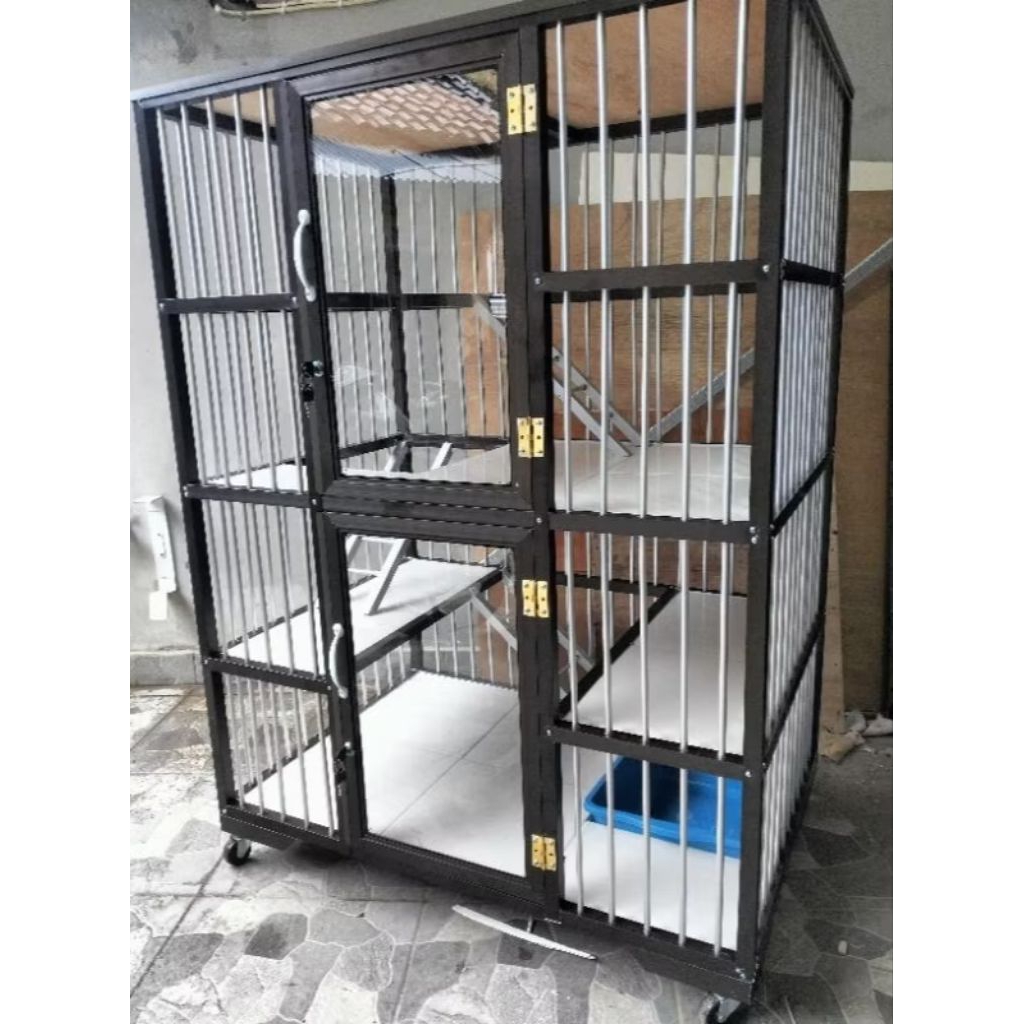 KANDANG KUCING ALUMUNIUM 2 TINGKAT