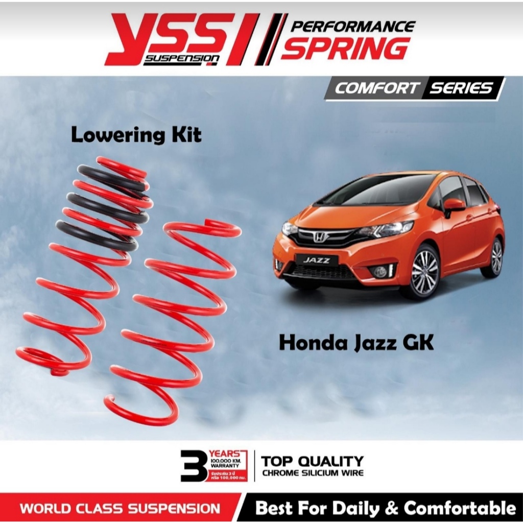 LOWERING KIT SPRING PERR CEPER HONDA JAZZ GK 5 ORIGINAL NYAMAN BERKWALITAS