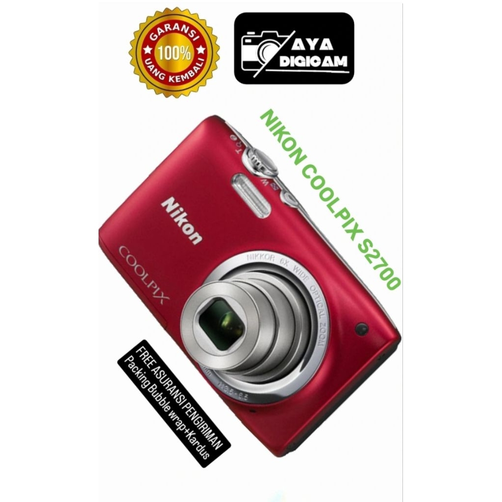 Nikon Coolpix s2700 kamera pocket merah kamera digicam Nikon