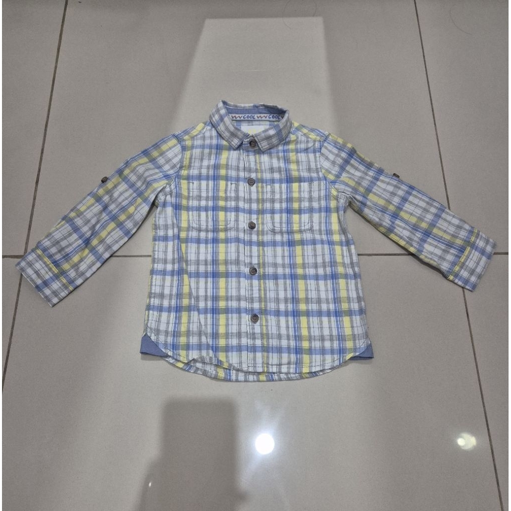 Preloved Kemeja Anak Brand Mothercare pakaian anak laki laki kemeja anak laki laki 12-18mos