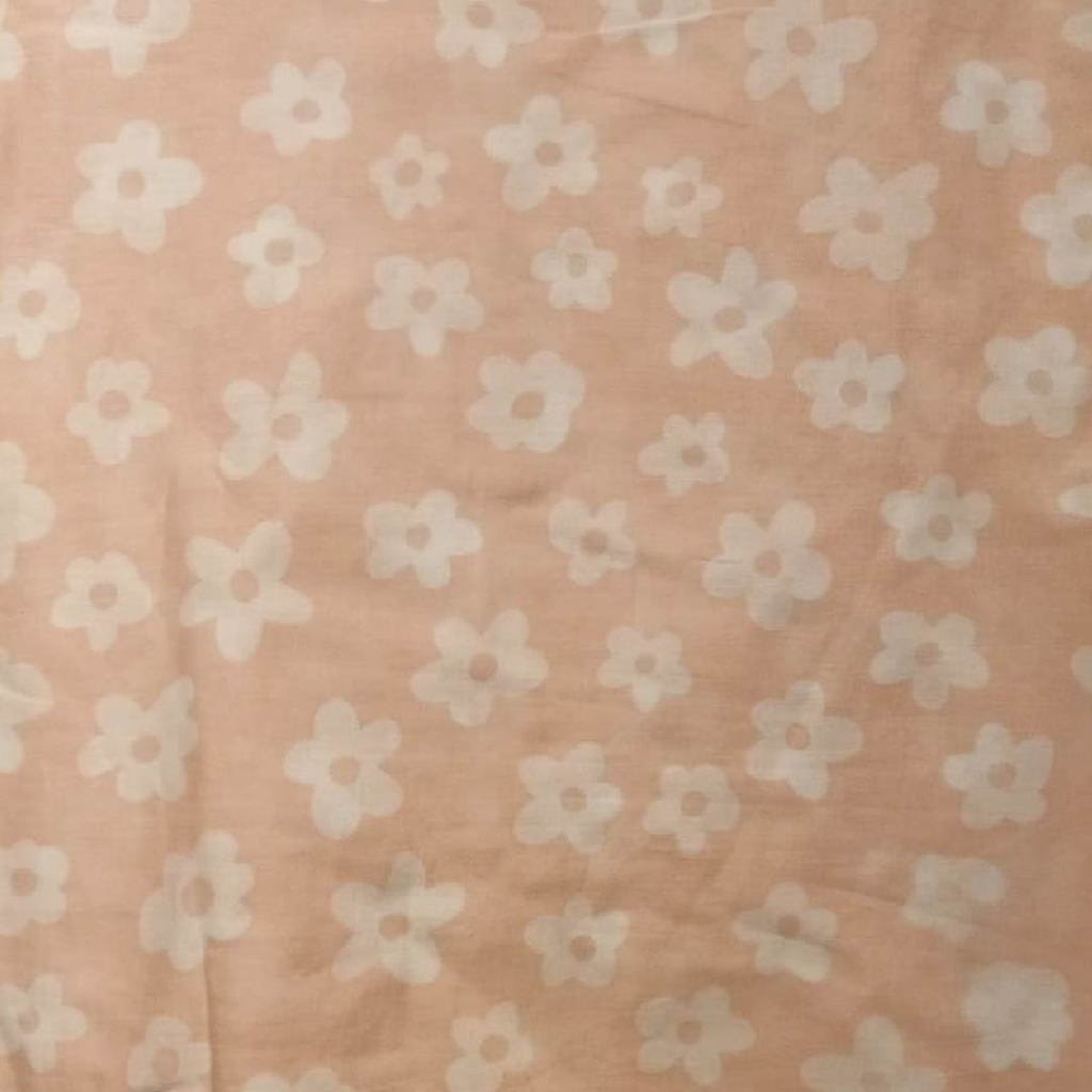 Kain Katun Motif Bunga Daisy Musim Panas (harga per 0,5 meter)