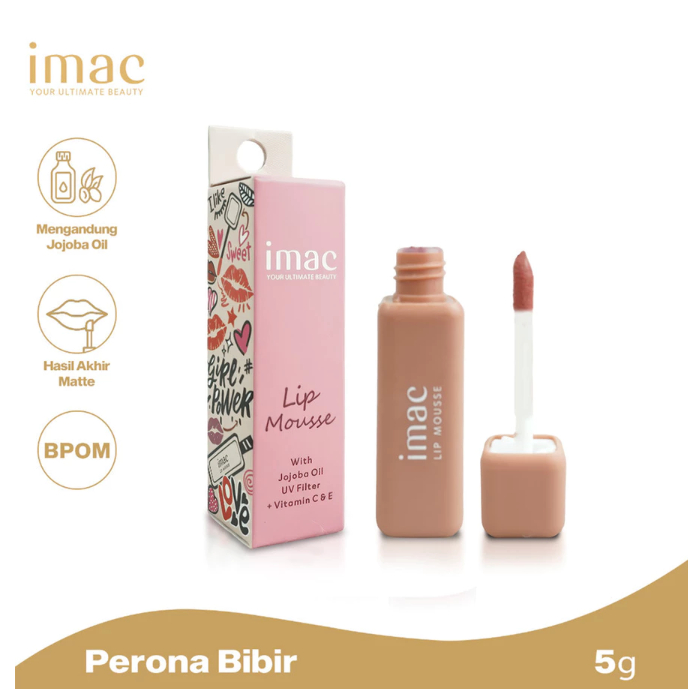 Imac Lip Mousse Perona Bibir 5 Gram Dengan Jojoba Oil Pigmented Bpom Hol-Imac