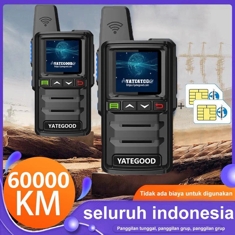 YATEGOOD G380 HT 4G POC Radio Jarak Jauh 50km Walkie Talkie PTT Global