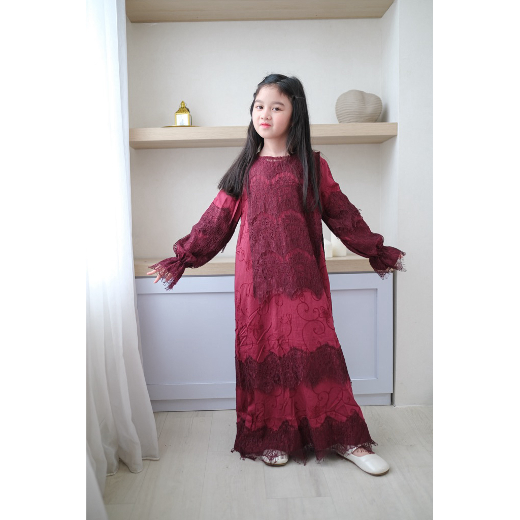 Kopuka Kids - Adzkia gamis anak premium baju idul fitri anak baju lebaran anak baju anak muslimah ga