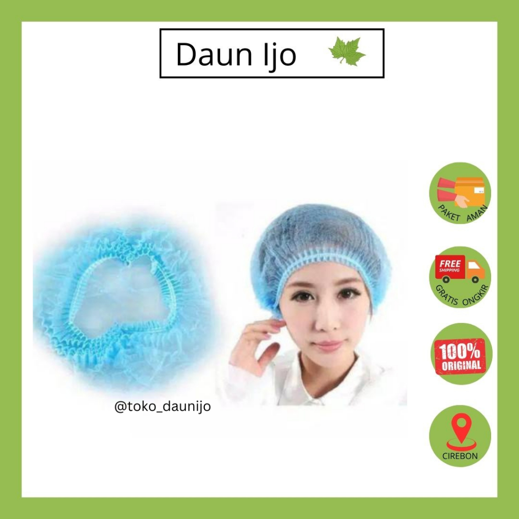 Shower Cap Kain 10pc Penutup Rambut Kepala | Hair Cap | Nurse Cap Kain | Penutup Rambut Perawat
