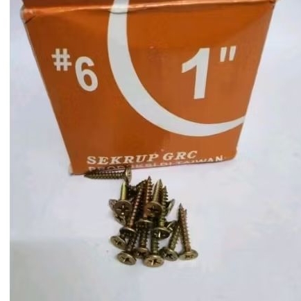 Sekrup Grc Kuning ZOLO 6X1 / Paku Grc Board / Skrup Carlsi Board Screw