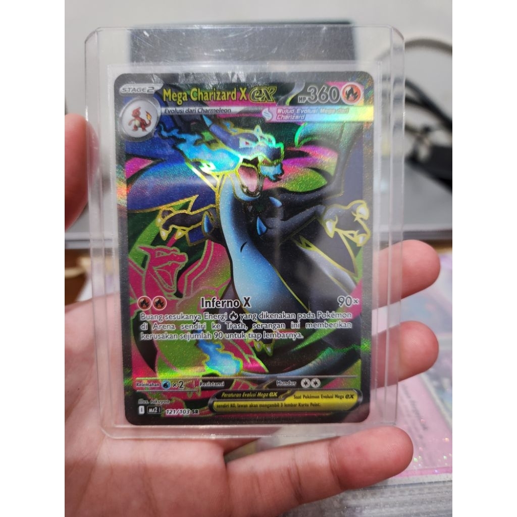 Mega Charizard X ex SR 121/103 pokemon Kobaran biru