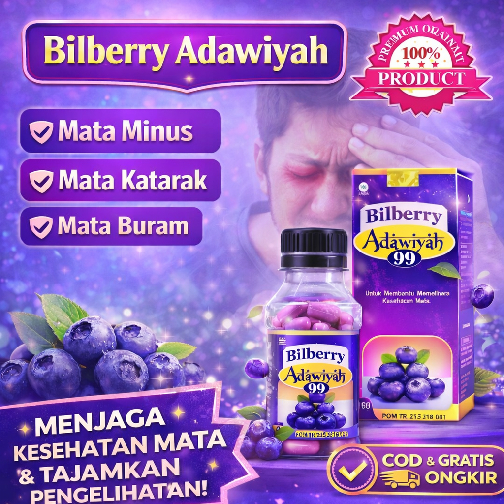 Bilberry Adawiyah 99 isi 60KPS 100% Original