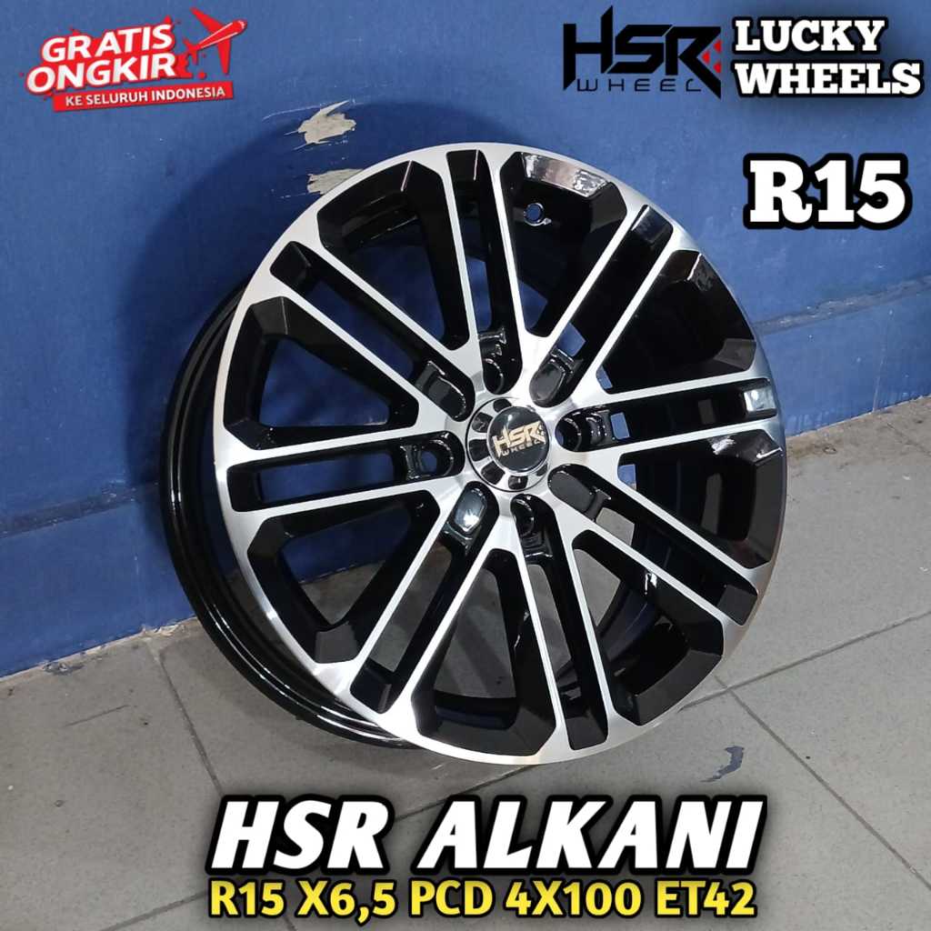 Velg Mobil Ring 15 untuk Brio Agya Ayla dll Merk HSR ALKANI Ring 15 Lobang 4