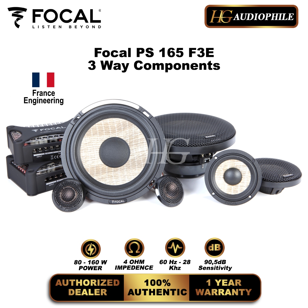 Focal Performance Flax PS 165 F3E Speaker 3 Way Mobil Component Kit