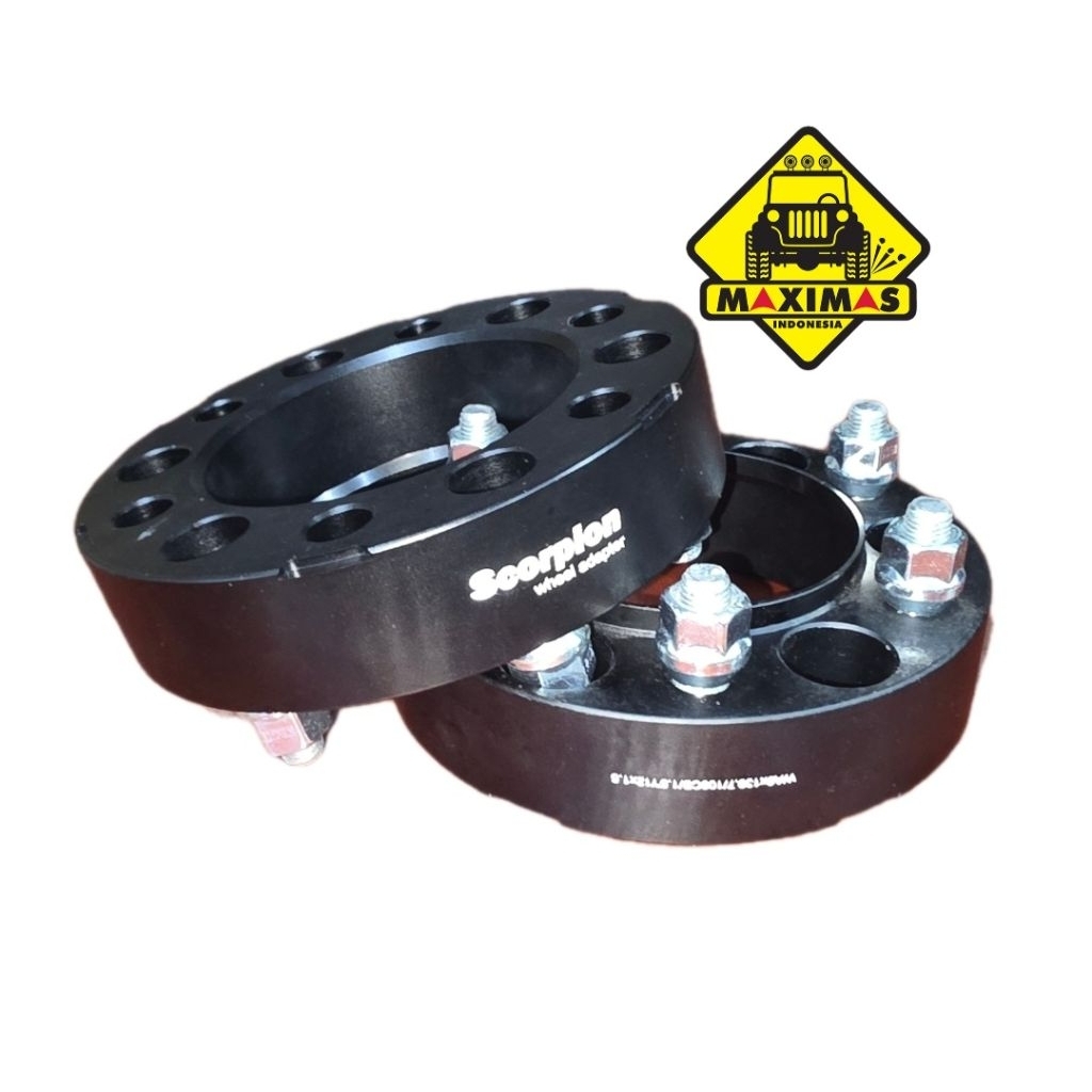 SCORPION Wheel Adapter Spacer 6 x 139.7 Center Bore 106 Hub Centric Tebal 3,8 cm Jumlah 2 pcs