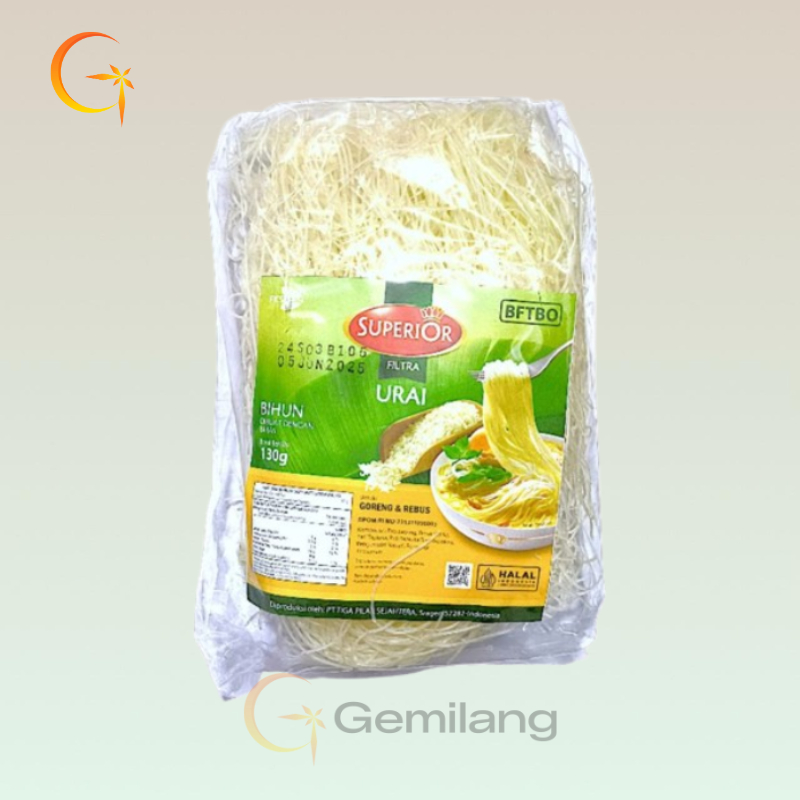 Superior Bihun Beras Filtra 130gr Lembut Kenyal Putih Bersih Tepung Beras