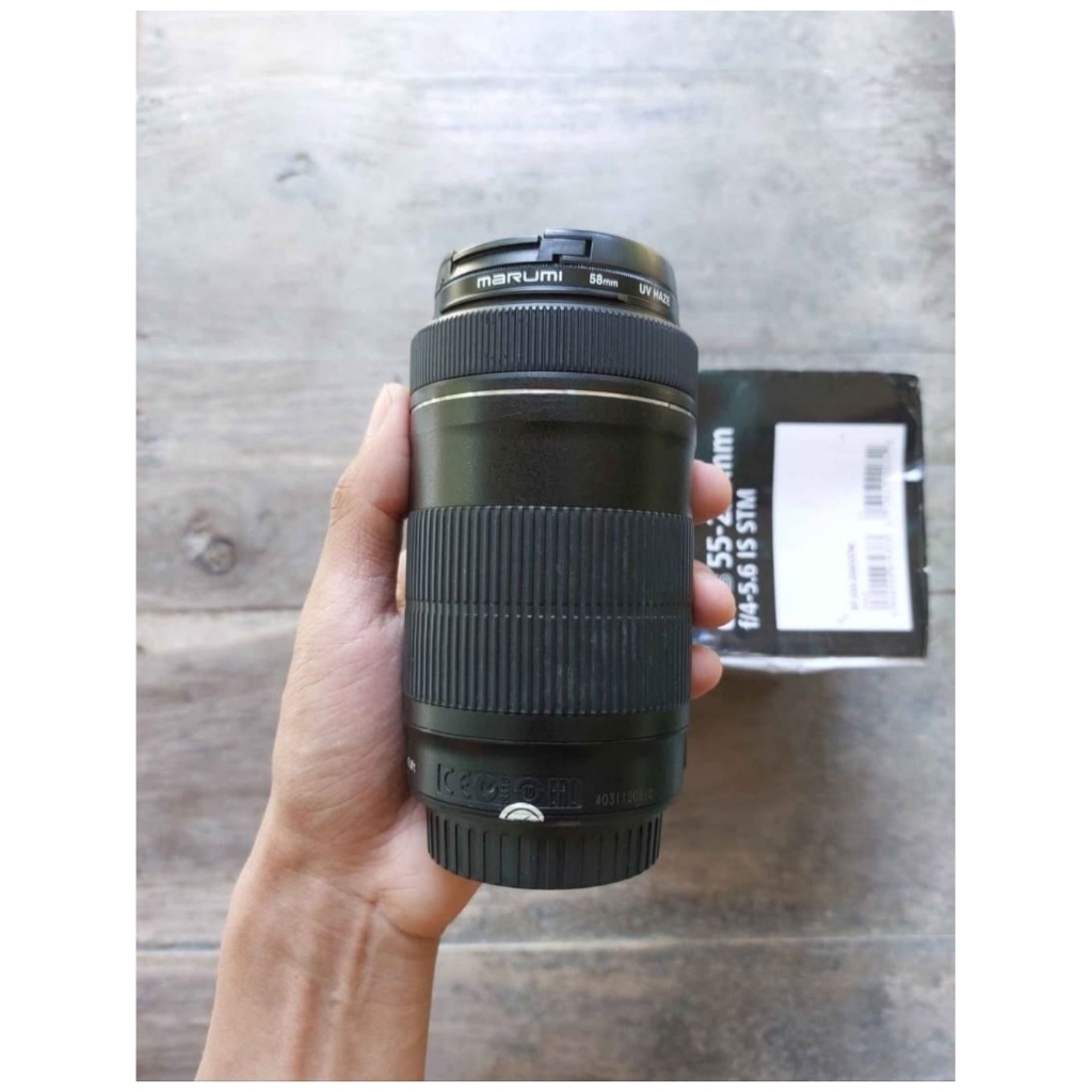 Lensa Tele Canon EFS 55-250mm f/4-5.6 IS STM Bekas Murah