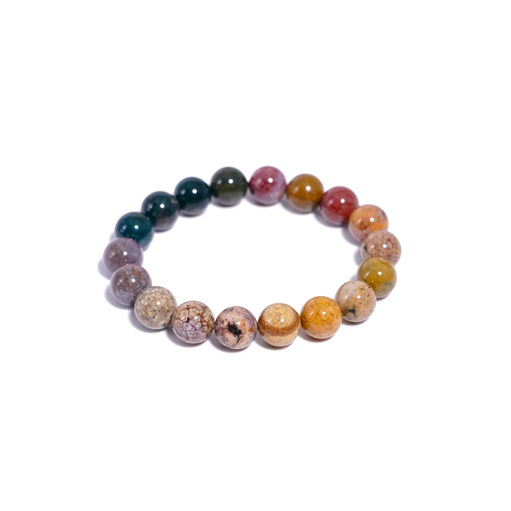 Gelang Batu Ocean Stone Mix Round