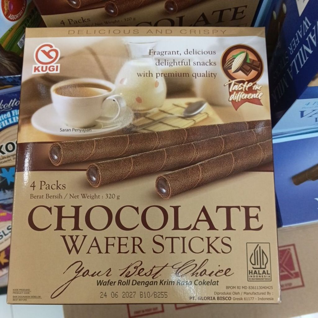 KUGI Wafer stick coklat 320gr
