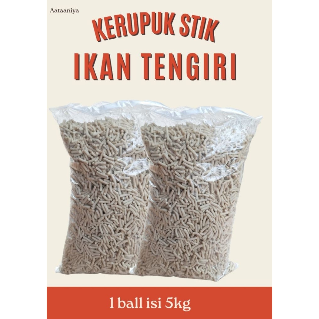 Kerupuk Tongkol/Tengiri Mentah 5KG Grosir Murah Rasa Tongkol Enak Gurih Renyah Krupuk