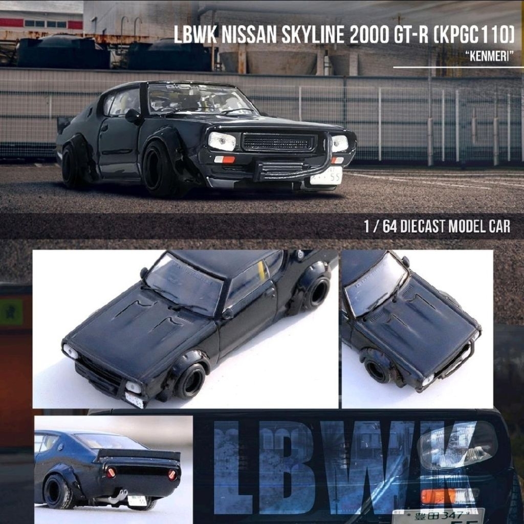 INNO NISSAN SKYLINE 2000 GTR KPGC110 KENMERI BLACK