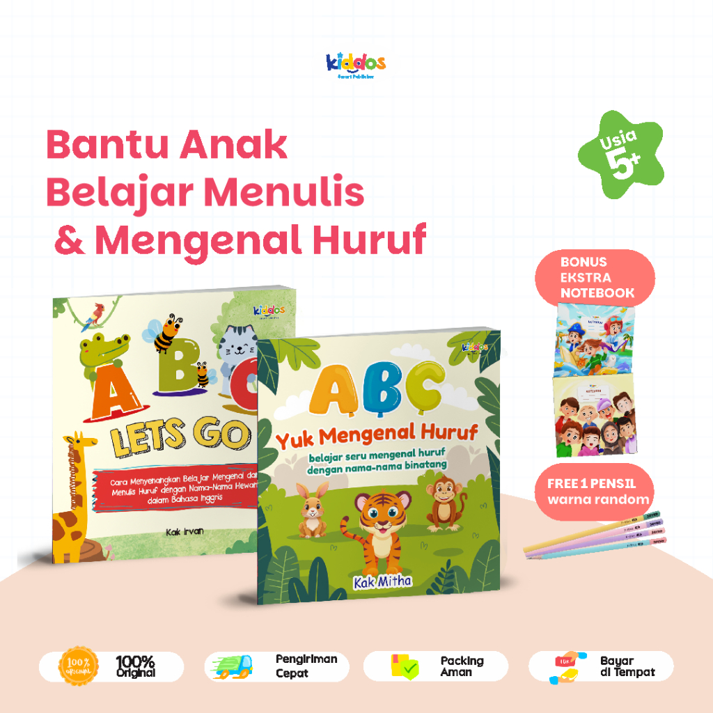 BUKU ACTIVITY ANAK BERGAMBAR UNTUK USIA 3+ TAHUN - ABC MENGENAL HURUF - BELAJAR MENGENAL HURUF DAN H