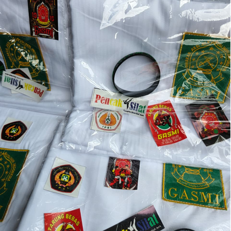 Sabuk Mori Warga Pencak Silat Gasmi Selendang Putih FREE Gelang dan Stiker